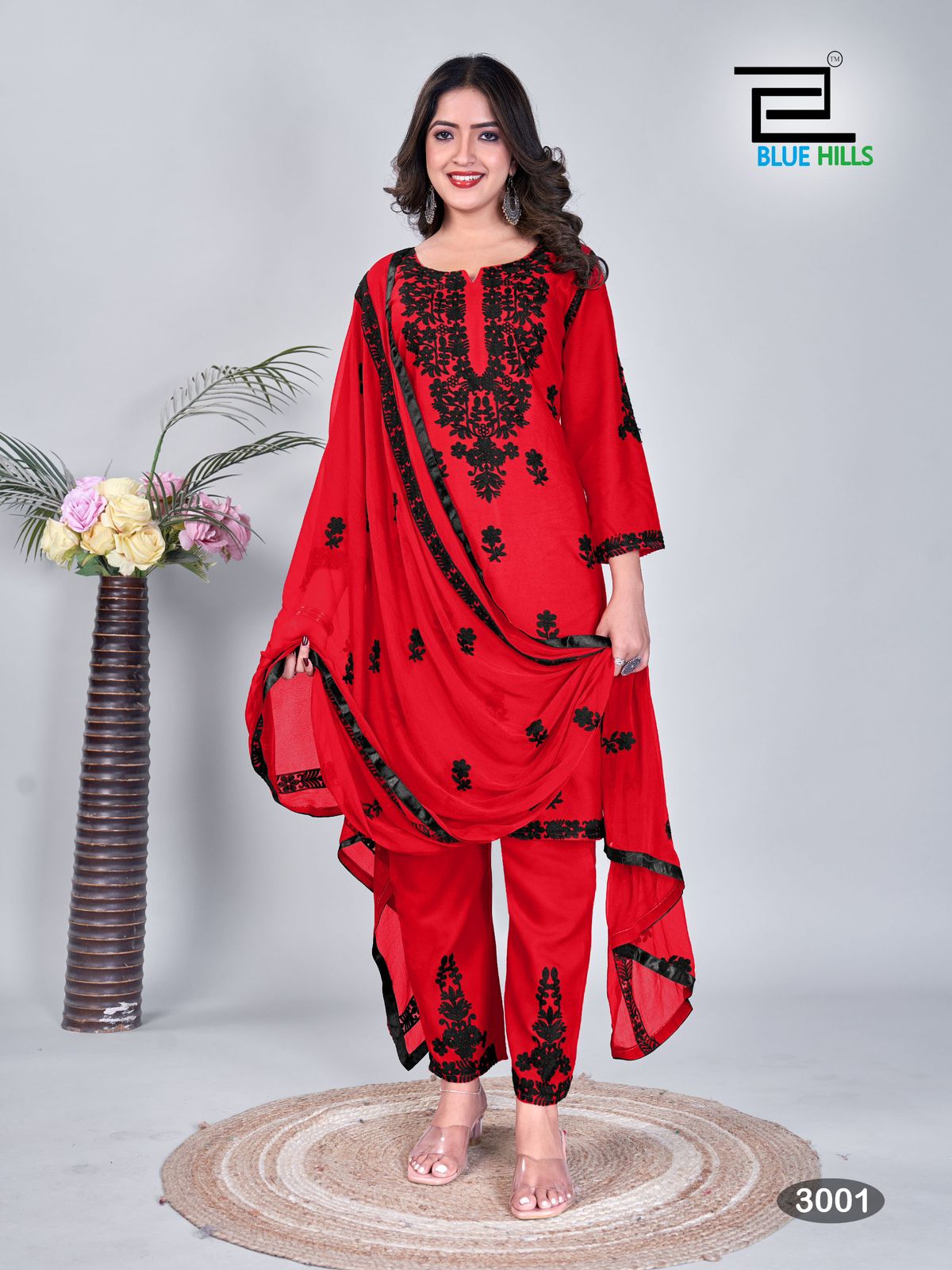 Black Bunny Vol 3 By Blue Hills Thread Work Rayon Designer Kurtis With Bottom Dupatta Wholesale Online
